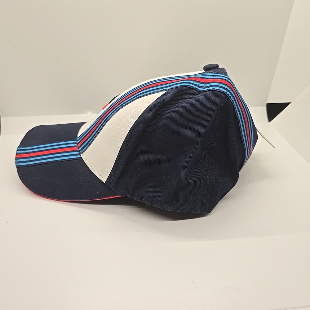 Navy & White Stripe Baseball Cap - Picture 3 of 5